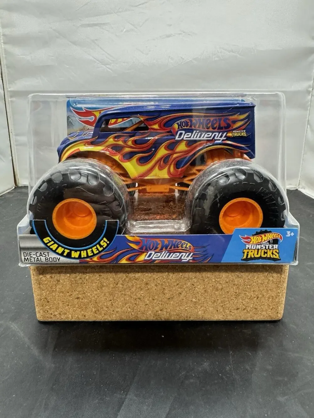 Hot Wheels Monster Trucks 1:24 Dairy Delivery Blue Flame Die-Cast Truck FYJ83